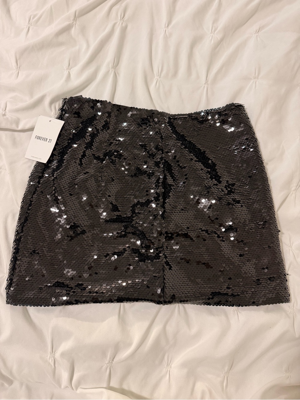 Forever 21 Black Sequin Mini Skirt - Shimmer Finish